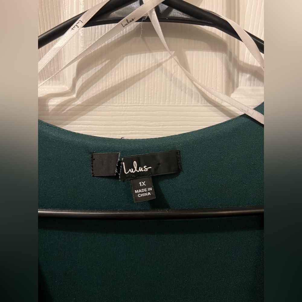 Lulus My Whole Heart Emerald Green Long Sleeve Wrap Dress